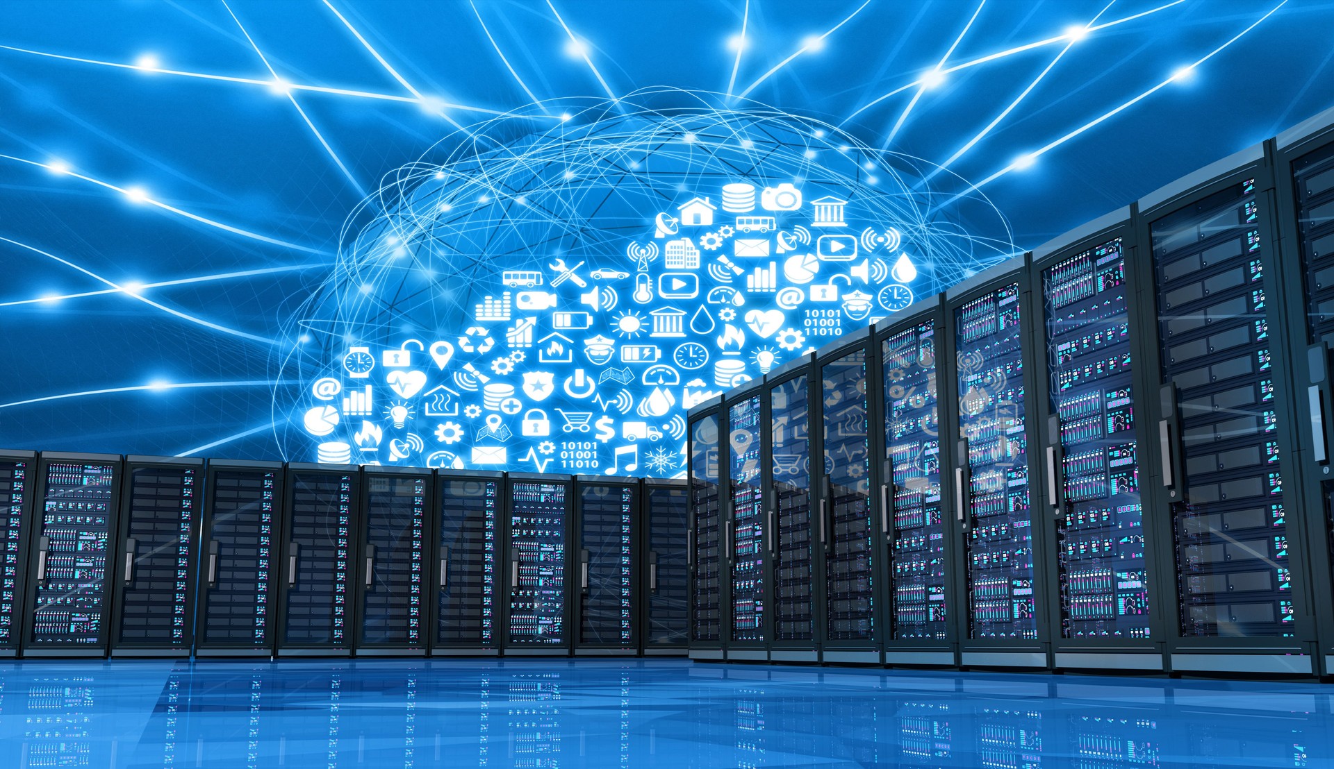 Cloud computing emerging from computer servers, technology innovation