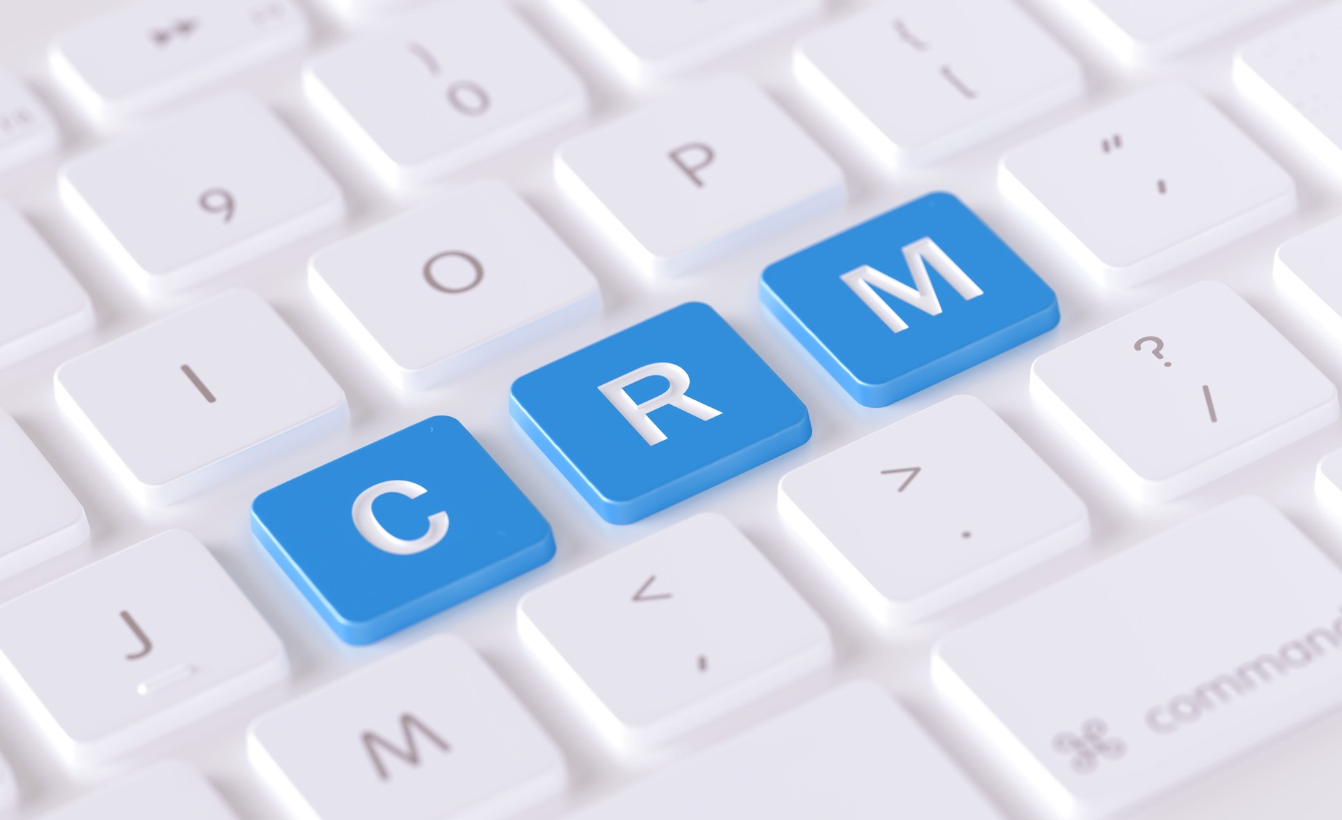 CRM Written Keyboard Buttons - CRM Concept